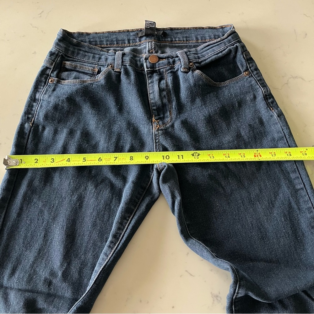 Forever 21 Women’s Medium Waist Dark Blue Non-Stretch Cigarette Jeans Size 27 - Picture 7 of 9